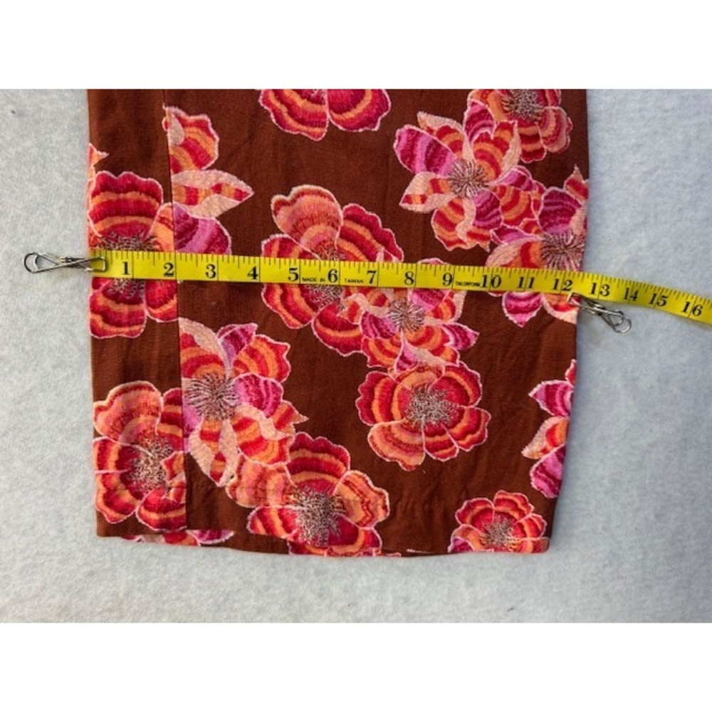 Loft Floral Linen Blend Boho Beach Tropical Palazzo‎ Wide Leg Flowy Pants SML - Picture 10 of 10
